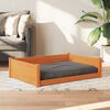 vidaXL Cama para perros madera de pino marr&oacute;n cera 105,5x75,5x28 cm