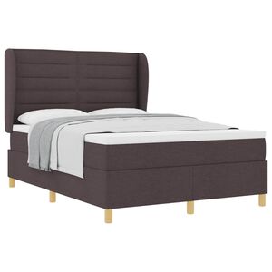 vidaXL Cama con Somier y Colch&oacute;n Gris Oscuro 90x190 cm de Tela tela