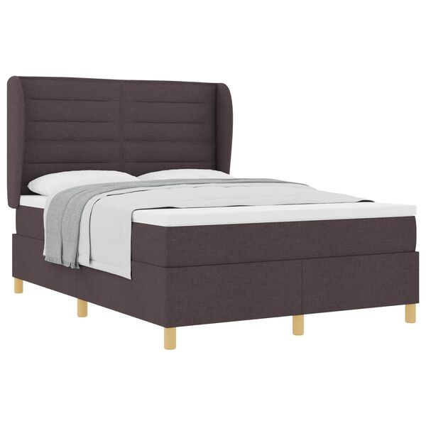 vidaXL Cama con Somier y Colch&oacute;n Gris Oscuro 90x190 cm de Tela tela