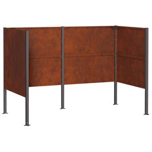 vidaXL Pantalla para contenedor de basura 167 x 85 x 113 cm Oxidado