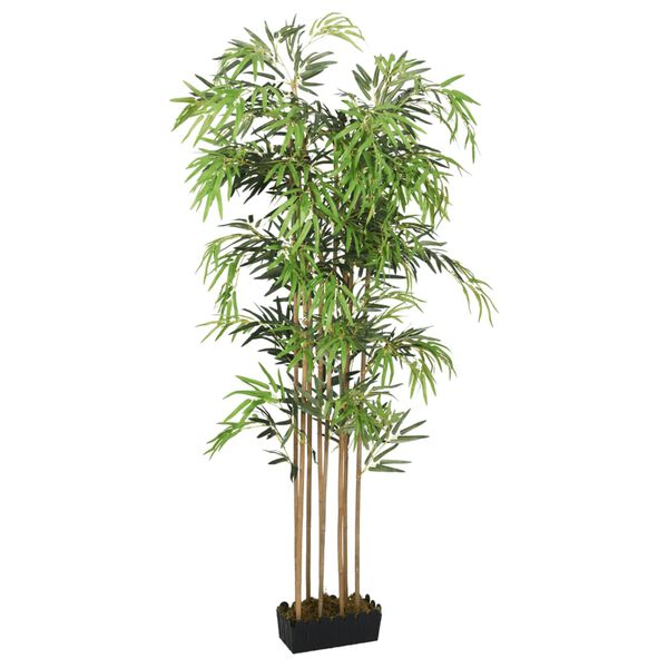 vidaXL Árbol de bambú artificial con 1650 hojas verde 180 cm