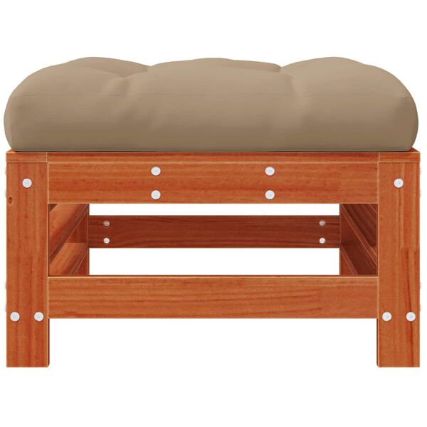 vidaXL Reposapi&eacute;s de Jard&iacute;n Pino macizo Marr&oacute;n Cera