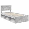 vidaXL Estructura de cama con cabecera Gris concreto 100 x 200 cm