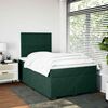 vidaXL Cama box spring con colch&oacute;n terciopelo verde oscuro 120x200 cm