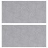 vidaXL Pelda&ntilde;o 2 uds. 50 x 25 cm Plateado Aluminio Rectangular