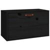 vidaXL Armario de pared de madera maciza de pino negro 60x30x35 cm