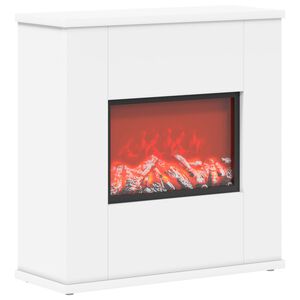 vidaXL Chimenea el&eacute;ctrica Blanco 47 x 18 x 48 cm Madera de ingenier&iacute;a