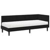 vidaXL Estructura de Cama Esquina con Colch&oacute;n 2 pcs Negro Terciopelo