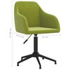 vidaXL Silla de comedor giratoria 6 uds terciopelo verde claro