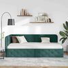 vidaXL Estructura de cama en esquina Verde oscuro 90 x 200 cm tela