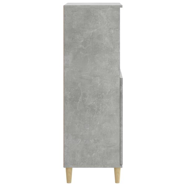 vidaXL Aparador alto madera contrachapada gris hormigón 60x36x110 cm