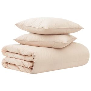 vidaXL Juego de Edred&oacute;n 2 uds. 200 x 200 cm Todas las estaciones Beige
