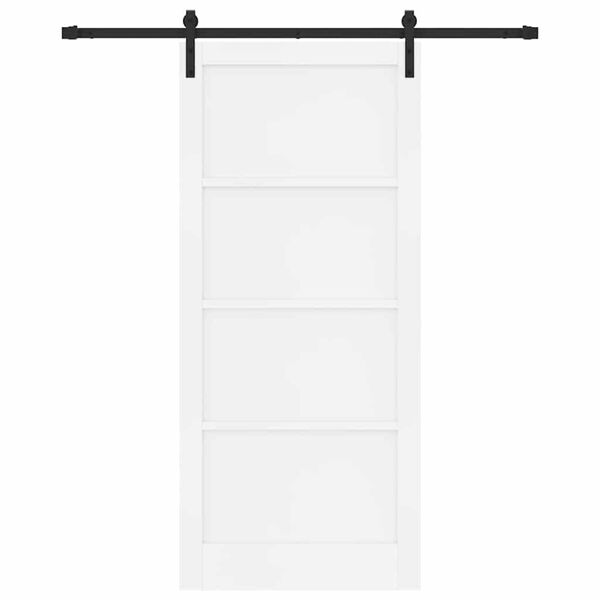 vidaXL Puerta Corredera y Negro 93 x 211 cm Madera de pino macizo