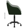 vidaXL Sillas de comedor giratorias 2 unidades terciopelo verde oscuro