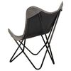 vidaXL Silla Butterfly de lona gris antracita