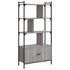 vidaXL Estanter&iacute;a con puertas madera gris Sonoma 76,5x30x154,5 cm