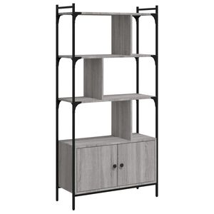 vidaXL Estanter&iacute;a con puertas madera gris Sonoma 76,5x30x154,5 cm