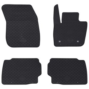 vidaXL Alfombrilla de Coche 4 pcs Negro Goma
