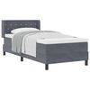vidaXL Cama tipo Box Spring Manual Gris oscuro 200 x 90 cm Terciopelo