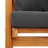vidaXL Set de muebles para jardín 3 piezas con cojines madera acacia
