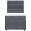 vidaXL Cama box spring con colch&oacute;n terciopelo gris oscuro 90x200 cm