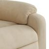 vidaXL Sillón masaje eléctrico reclinable elevable tela crema