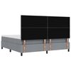 vidaXL Cama tipo Box Spring con colch&oacute;n Gris Claro 200 x 200 cm tela