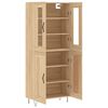 vidaXL Aparador alto madera contrachapada color roble 69,5x34x180 cm