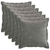 vidaXL Funda de almohada 6 uds. HOUTEN Gris oscuro 50 x 50 cm