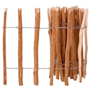 vidaXL Valla de estacas madera de avellano 60x500 cm