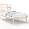 vidaXL Estructura de cama sin colch&oacute;n madera maciza 90x200 cm