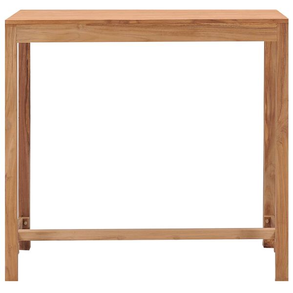 vidaXL Mesa alta de jardín madera maciza de teca 110x60x105 cm