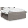 vidaXL Cama box spring con colch&oacute;n tela gris taupe 200x200 cm