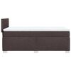 vidaXL Cama box spring con colch&oacute;n tela marr&oacute;n oscuro 90x190 cm