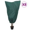 vidaXL Cubiertas para plantas con cord&oacute;n 8 uds 70 g/m&sup2; 0,8x1,2 m