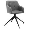 vidaXL Sillas de comedor giratorias 4 unidades tela gris claro