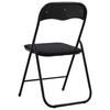 vidaXL Silla Plegable 2 pcs Negro 48 x 44 x 78 cm Terciopelo