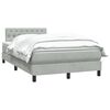 vidaXL Cama box spring con colch&oacute;n terciopelo gris claro 120x210 cm