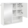 vidaXL Juego de muebles de baño con puerta 3 pcs Blanco brillante