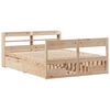 vidaXL Estructura de cama sin colch&oacute;n madera de pino maciza 120x200 cm