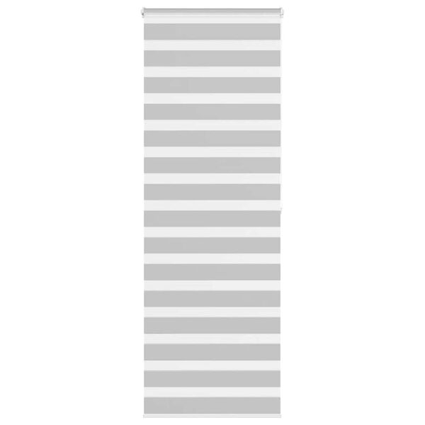 vidaXL Estor cebra gris claro 85x200cm tejido ancho 80,9 cm poli&eacute;ster