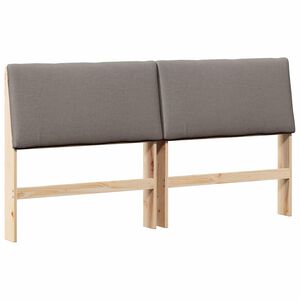 vidaXL Cabecero tapizado Taup&eacute; 200 cm Madera de pino macizo