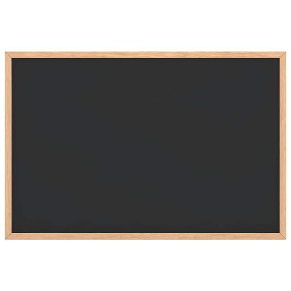 vidaXL Pizarra con marco de madera maciza de pino negra 60x40 cm