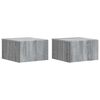 vidaXL Mesita de Noche de Pared 2 uds. Gris Sonoma 33 x 34,5 x 20 cm