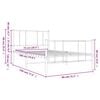 vidaXL Estructura cama sin colch&oacute;n con estribo metal blanco 75x190 cm
