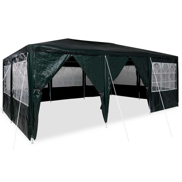 vidaXL Carpa de Fiesta Verde 600 x 400 x 266 cm Polietileno