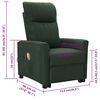 vidaXL Sillón de masaje elevable tela verde oscuro