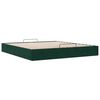 vidaXL Estructura de cama otomana sin colch&oacute;n verde oscuro 160x200 cm