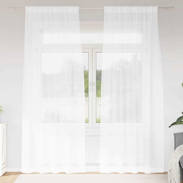 vidaXL Cortina de Voil&eacute; con cortinas 2 pcs 245 x 140 cm Poli&eacute;ster