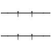 vidaXL Kit de herrajes para puertas correderas acero negro 213,5 cm